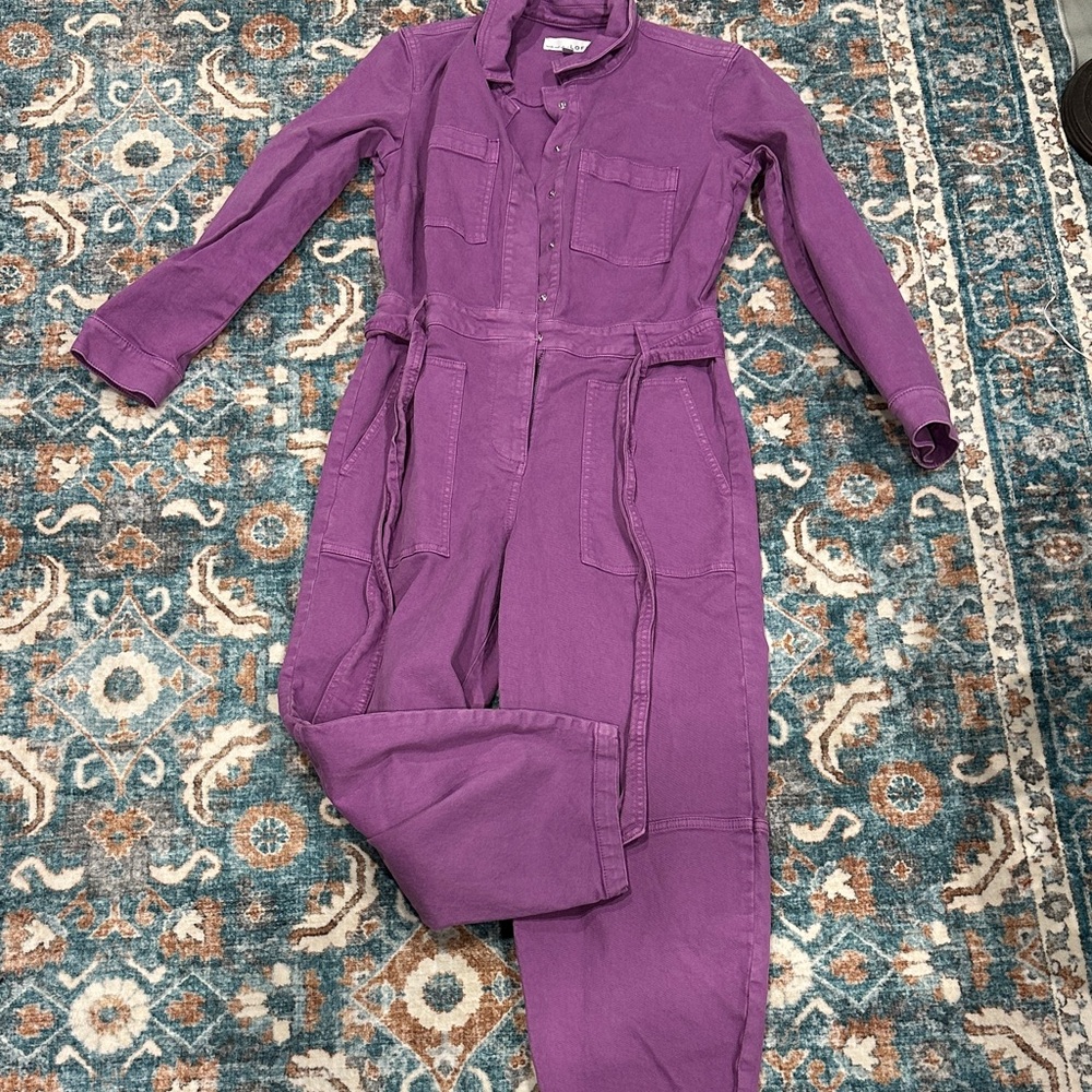 Women's Loft Petite Denim Utility Jumpsuit